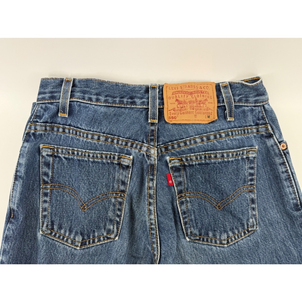 Vintage Levi's 550 High Waisted Mom Jeans 6M Made in USA 90s Relaxed Taper 26‎